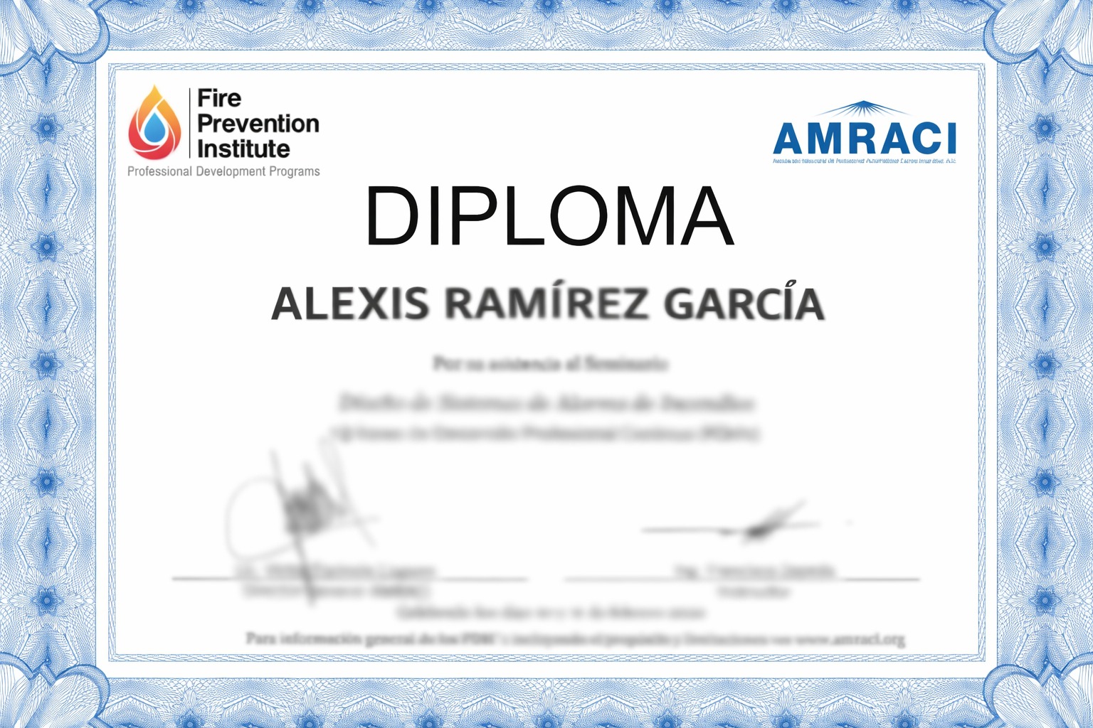Certificado oficial en diseño de sistemas de alarmas contra incendios