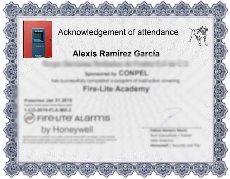 Certificado Fire Lite Academy